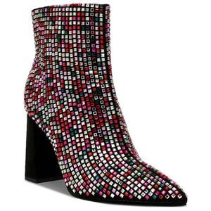 Wild Pair Boots Size 9‎ Womens Multicolor Pointed Toe Block Heel Fashion Booties
